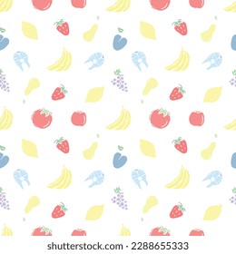 Seamless pattern with food icons. doodle food pattern. Food background