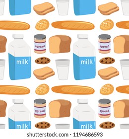 Seamless pattern of food illustration