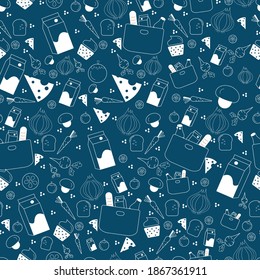 seamless pattern food kitchen abstraction