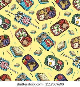 seamless pattern food. seamless pattern of useful environmental food