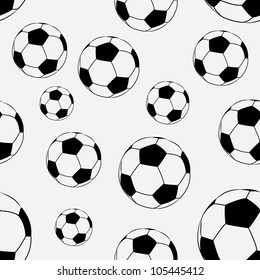 seamless pattern with football balls. Football infinite background
