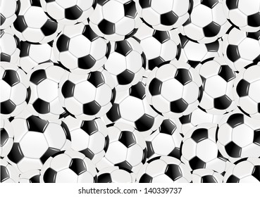 seamless pattern with football balls. Football infinite background