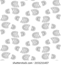 Seamless pattern with a footprint of shoes. Vector illustration.