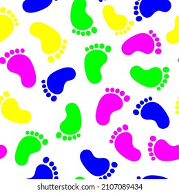Seamless pattern with footprint. Vector illustration.