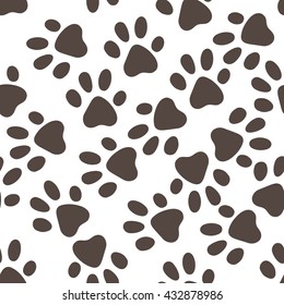 Seamless pattern with footprints.