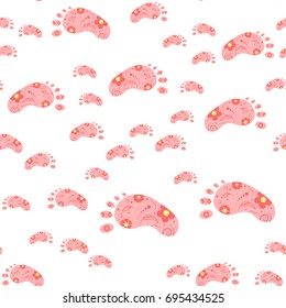 seamless pattern with footprints. Baby Wallpapers. paper