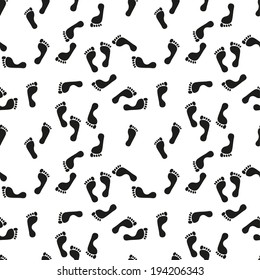 Seamless pattern with footprints. Vector illustration