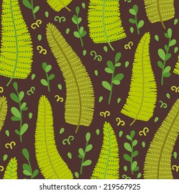 Seamless pattern with forest herbs. Perfect for wallpapers, pattern fills, web page backgrounds, surface textures, textile. 