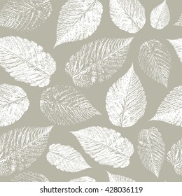Seamless pattern with forest leafs.
