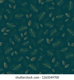 Seamless pattern with forest theme. Eps 10.