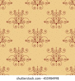 Seamless pattern or forged elements. Modern style for wallpaper, wrapping, fabric, background, apparel, other print production. Vector