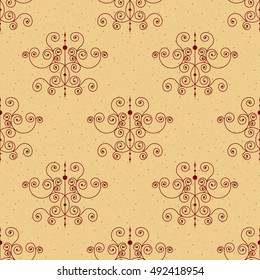 Seamless pattern or forged elements. Modern style for wallpaper, wrapping, fabric, background, apparel, other print production. Vector