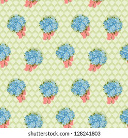 Seamless pattern with forget-me-not. Vector background.
