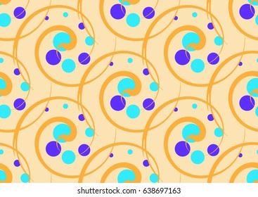 Seamless pattern in the form of abstract waves. Pattern for interior decoration. Vector illustration