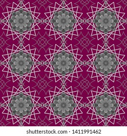Seamless pattern in the form of a bouquet of flowers. Interlaced pattern.