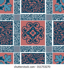 Seamless pattern in the form of geometries shapes, with stylized elements and geometric patterns.Illustration vector.