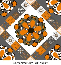 Seamless pattern in the form of geometries shapes, with stylized elements and geometric patterns.Illustration vector.