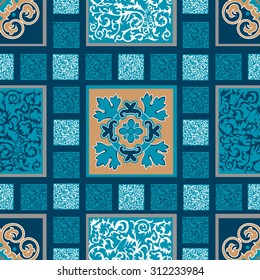 Seamless pattern in the form of geometries shapes, with stylized elements and geometric patterns.Illustration vector.