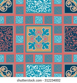 Seamless pattern in the form of geometries shapes, with stylized elements and geometric patterns.Illustration vector.