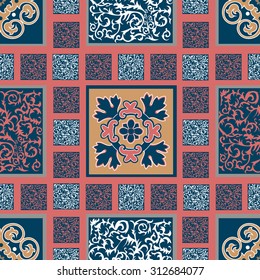 Seamless pattern in the form of geometries shapes, with stylized elements and geometric patterns.Illustration vector.
