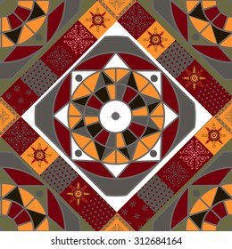 Seamless pattern in the form of geometries shapes, with stylized elements and geometric patterns.Illustration vector.