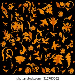Seamless pattern in the form of geometries shapes, with stylized elements and geometric patterns. Print stained glass, tiles. Illustration vector.