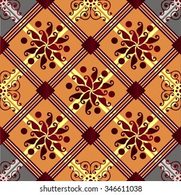 Seamless pattern in the form of geometries shapes, with stylized elements and geometric patterns.Illustration vector.