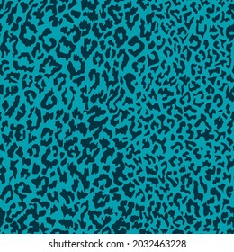 seamless pattern in the form of a leopard print in blue tones for prints on fabrics, clothing, packaging and for interior decoration, and other surfaces