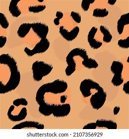 Seamless pattern in the form of leopard spots on the skin. Trendy modern flat style vector illustration for wrapping paper, wallpaper, print fabric.