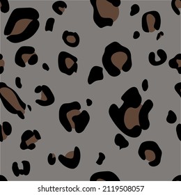 Seamless pattern in the form of leopard spots on the skin. Trendy modern flat style vector illustration for wrapping paper, wallpaper, print fabric