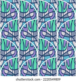 Seamless pattern in the form of a mosaic in retro style. Decorative abstract vintage ornament. Design for fabric, textile print, wrapping paper, cover. Vector illustration