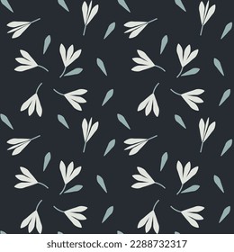 Seamless pattern in the form of small flowers on a dark background