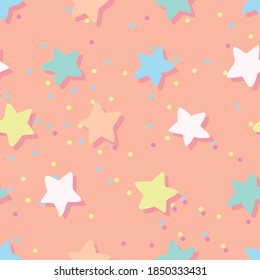 
Seamless pattern in the form of stars. Pastel shades. Vector illustration in flat design.
