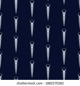 
seamless pattern in the form of stylized arrows on a blue background