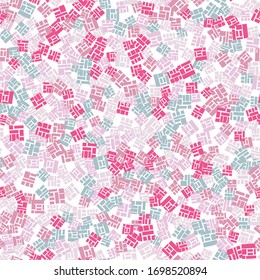 Ein nahtloses Muster, das durch zufällig zerstreute, verzerrte Quadrangles gebildet wird.