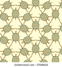 Seamless pattern formed by turtles