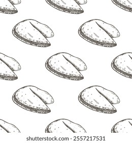 Seamless pattern with fortune cookies for decorative print, wrapping paper, greeting cards, wallpaper and fabric