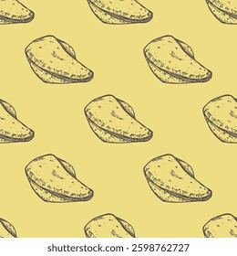 Seamless pattern with fortune cookies for decorative print, wrapping paper, greeting cards, wallpaper and fabric