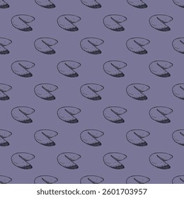 Seamless pattern with fortune cookies for decorative print, wrapping paper, greeting cards, wallpaper and fabric