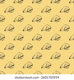 Seamless pattern with fortune cookies for decorative print, wrapping paper, greeting cards, wallpaper and fabric