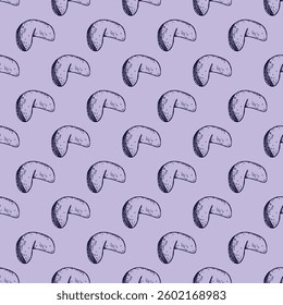Seamless pattern with fortune cookies for decorative print, wrapping paper, greeting cards, wallpaper and fabric
