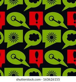 Seamless pattern with forum signs