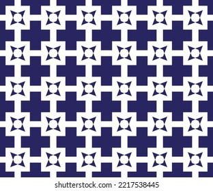 The Seamless Pattern Of Four Arrows In Opposite Directions Forms A Rectangular Star Surrounded By Four Rectangles. Monochrome Geometric Abstract Background Is Suitable For Tile Motifs.