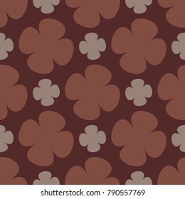 seamless pattern of four leaf flowers
