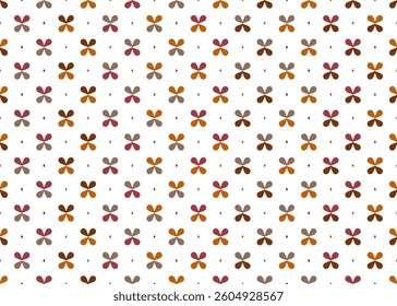 seamless pattern with four petal clover flowers. Light simple retro background for shirts, linen, textile, nursery, kitchen cloth