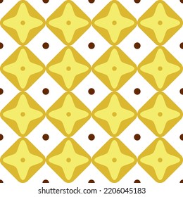 Seamless pattern of four pointed stars