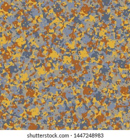 Seamless pattern. Four-sided multi-colored round elements are arranged randomly. Fashionable color combinations.