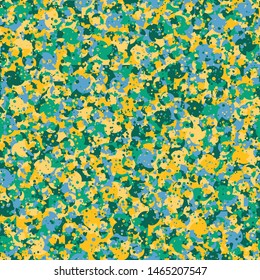 Seamless pattern. Four-sided multi-colored round elements are arranged randomly. Fashionable color combinations.