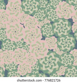 Seamless pattern. Fourteen-sided stars with a wicker pattern inside.