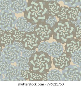 Seamless pattern. Fourteen-sided stars with a wicker pattern inside.